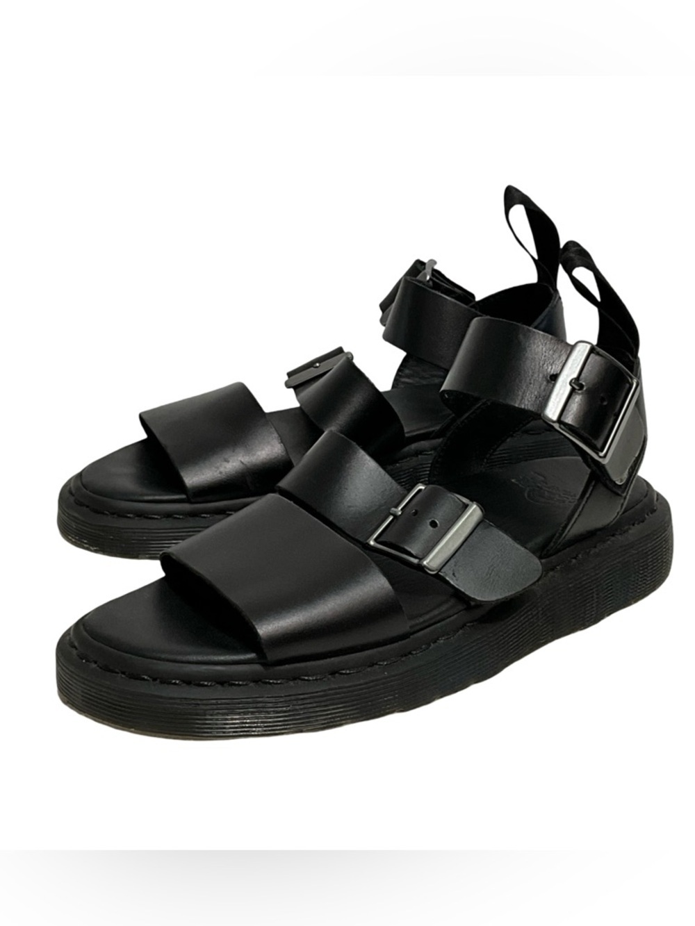 Dr. Martens Gryphon Brando Sandals Black Leather Platform Men’s 6 Women’s 7
